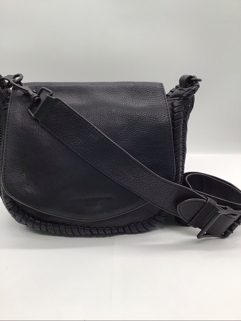 Aimee Kestenberg All For Love Black Pebble Leather Crossbody Bag - Picture 11 of 12